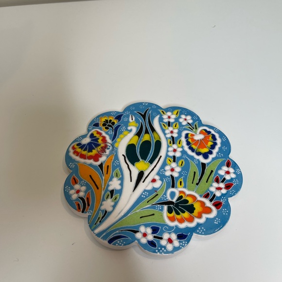 AYDIN LARGE TURKISH CERAMIC COASTER - Picture 1 of 5